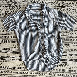 Madewell Blue and White Striped Top